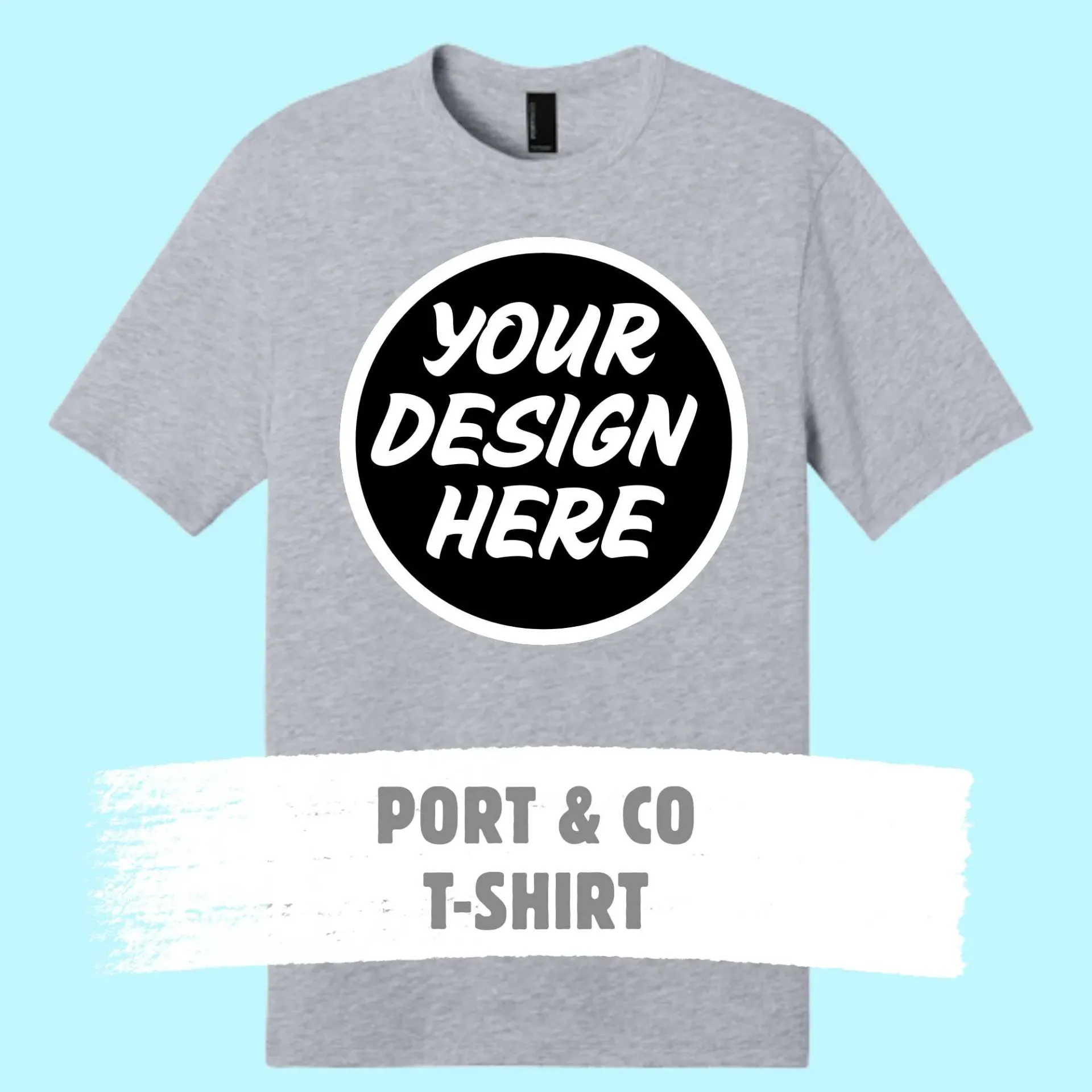 Custom Port & Co T-Shirt (Small, Black)