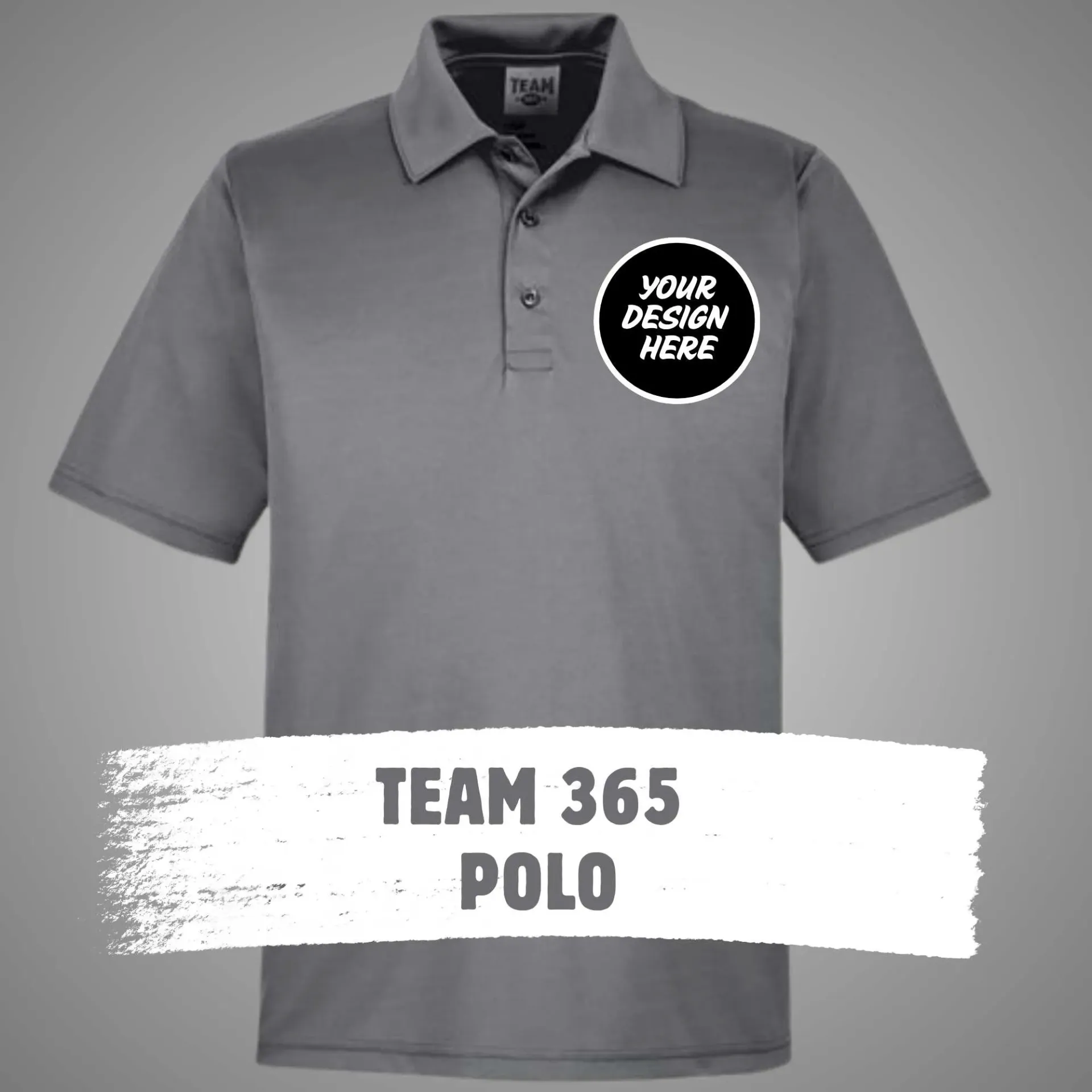 Custom Team 365 Polo (Small, Black)